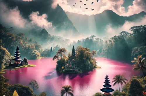 Keajaiban di Alam: Danau di Bali Berubah Warna Jadi Pink